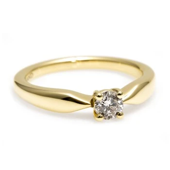 Bague de fiançailles en or avec diamant incolore certifié GIA 0,30 ct ou 0,40 ct - modèle i123018