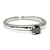 Bague de fiançailles en or avec diamant noir 0,33 ct - 0,85 ct - modèle i123058
