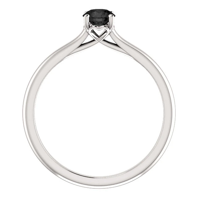 Bague de fiançailles en or avec diamant noir 0,33 ct - 0,85 ct - modèle i123060