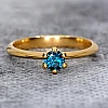 Verlobungsring Modell Tiffany i168DB in Gold mit blauem Diamant 0,30 ct – 0,50 ct