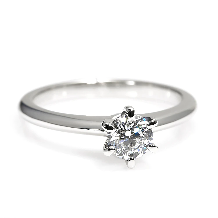 18K Gold Engagement Ring with GIA Certified Brilliant Diamond - model i1450