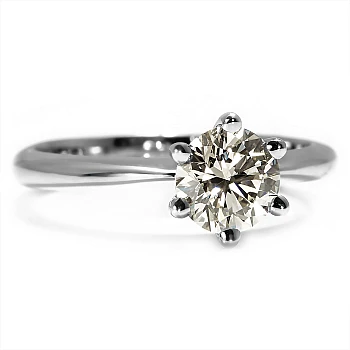 Anello di fidanzamento in oro 18 carati con diamante sintetico a taglio brillante certificato IGI - modello i168