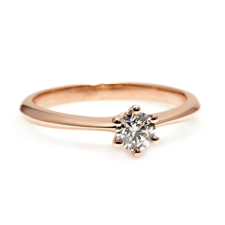 Anello di fidanzamento modello Tiffany i168 in Oro con Diamante - GIA 0,50 ct - 0,70 ct