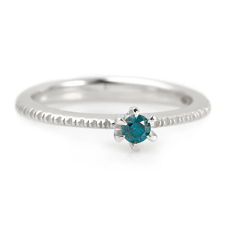Verlobungsring i220db in Gold oder Platin mit blauem Diamant 0,30 ct – 0,50 ct