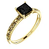 Bague de fiançailles en or avec diamant noir 0,33 ct - 0,85 ct - modèle i71618