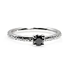 Bague de fiançailles en or avec diamant noir 0,33 ct - 0,85 ct - modèle i71618