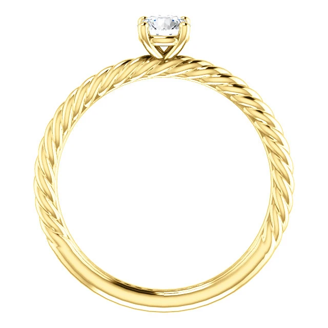 Anillo de compromiso de oro con diamante incoloro de 0,30 ct o 0,40 ct con certificación GIA - modelo i71626