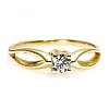 Anillo de compromiso de oro con diamante incoloro de 1,00 ct con certificación GIA - modelo i71627