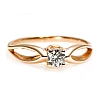 Anillo de compromiso de oro con diamante incoloro de 1,00 ct con certificación GIA - modelo i71627