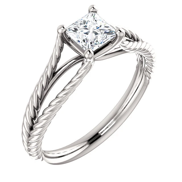 Anillo de compromiso de oro con diamante incoloro de 0,30 ct o 0,40 ct con certificación GIA - modelo i71741