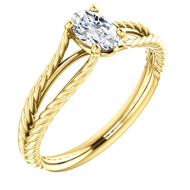 Anillo de compromiso de oro con diamante incoloro de 0,30 ct o 0,40 ct con certificación GIA - modelo i71741