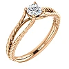 Anillo de compromiso de oro con diamante incoloro de 0,30 ct o 0,40 ct con certificación GIA - modelo i71741