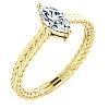 Anillo de compromiso de oro con diamante incoloro de 0,30 ct o 0,40 ct con certificación GIA - modelo i71746