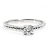 Anillo de compromiso de oro con diamante incoloro de 0,30 ct o 0,40 ct con certificación GIA - modelo i71746