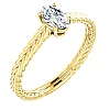 Anillo de compromiso de oro con diamante incoloro de 0,30 ct o 0,40 ct con certificación GIA - modelo i71746