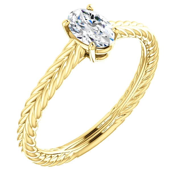 Anillo de compromiso de oro con diamante incoloro de 0,30 ct o 0,40 ct con certificación GIA - modelo i71746