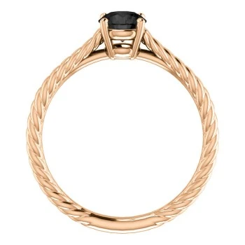 Bague de fiançailles en or avec diamant noir 0,33 ct - 0,85 ct - modèle i71746