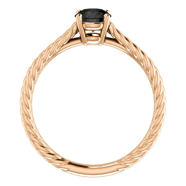 Bague de fiançailles en or avec diamant noir 0,33 ct - 0,85 ct - modèle i71746