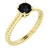 Bague de fiançailles en or avec diamant noir 0,33 ct - 0,85 ct - modèle i71746