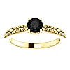 Bague de fiançailles en or avec diamant noir 0,33 ct - 0,85 ct - modèle i71906