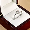 Anillo de compromiso de oro con forma de corazón y diamante de 0,15 ct a 0,25 ct - modelo i1677