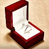 Anillo de compromiso solitario de oro blanco de 18 k con diamante ovalado con certificación GIA - modelo i1735