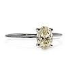 Anillo de compromiso solitario de oro blanco de 18 k con diamante ovalado con certificación GIA - modelo i1735