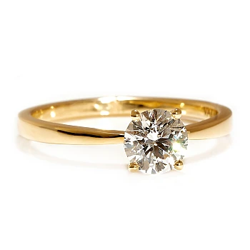 Bague de fiançailles classique en or 18 carats ou en platine avec diamant rond certifié GIA de 1,00 ct - modèle i4460