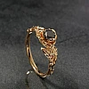 Forest model gold engagement ring i764dn with Black Diamond 0.33ct - 0.85ct