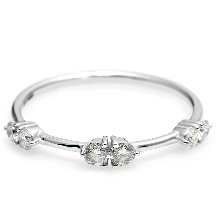 Bague tendance en or et diamants - modèle s043