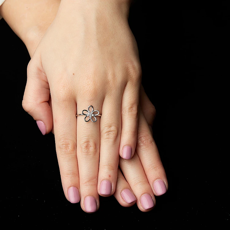 Bague tendance en or avec diamants naturels - modèle s230