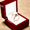 Anillo de compromiso de Kate Middleton en oro rosa de 18 k con diamante negro ovalado y diamantes incoloros - modelo i055