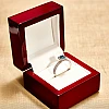 18k Gold or Platinum Gift Ring with Princess Blue Diamond and Colorless Diamonds - model i1061