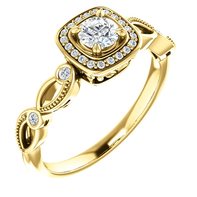 Anello di fidanzamento SideStone in oro 18 carati con diamante brillante certificato GIA - modello i12224