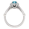 Bague de fiançailles en or avec diamant bleu et diamants - modèle i122311