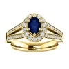 Bague de fiançailles en or avec saphir et diamants - modèle i122311