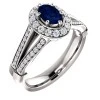 Bague de fiançailles en or avec saphir et diamants - modèle i122311