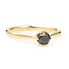 Bague de fiançailles en or avec diamant noir et diamants - modèle i122995