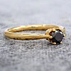 Bague de fiançailles en or avec diamant noir et diamants - modèle i122995