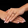 Bague de fiançailles en or avec diamant noir et diamants - modèle i122995