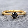 Bague de fiançailles en or avec diamant noir et diamants - modèle i122995