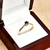 Bague de fiançailles en or avec diamant noir et diamants - modèle i122995
