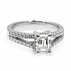 18k Gold Engagement Ring with GIA Certified Emerald Diamond - model i1859