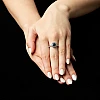 Bague de fiançailles en or avec diamant bleu et diamants - modèle i2159