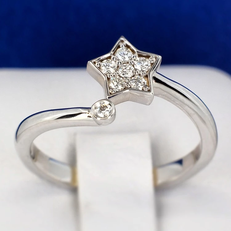 Cadeauring i536DiDi in goud met diamanten van het komeetmodel