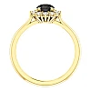 Bague de fiançailles en or avec diamant noir et diamants - modèle i71606