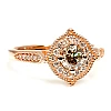 Bague de fiançailles vintage en or 18 carats avec diamant brillant certifié GIA - modèle i71887