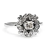 Bague de fiançailles en or avec diamant central certifié GIA de 0,30 ct ou 0,40 ct et diamants secondaires - modèle i72000