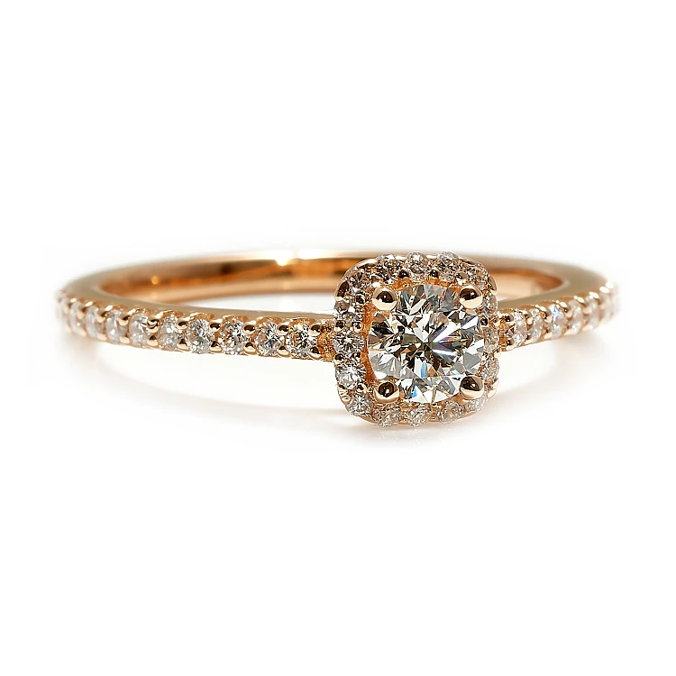 Bague de fiançailles en or avec diamants 0,20 ct - 0,25 ct - modèle i1420
