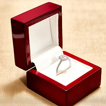 18k Gold or Platinum Engagement Ring with GIA Certified Emerald Center Diamond 0.30ct or 0.40ct and Secondary Diamonds - model i1420